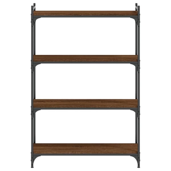 vidaXL bogreol 4 hylder 60x30x120 cm konstrueret træ brunt eg