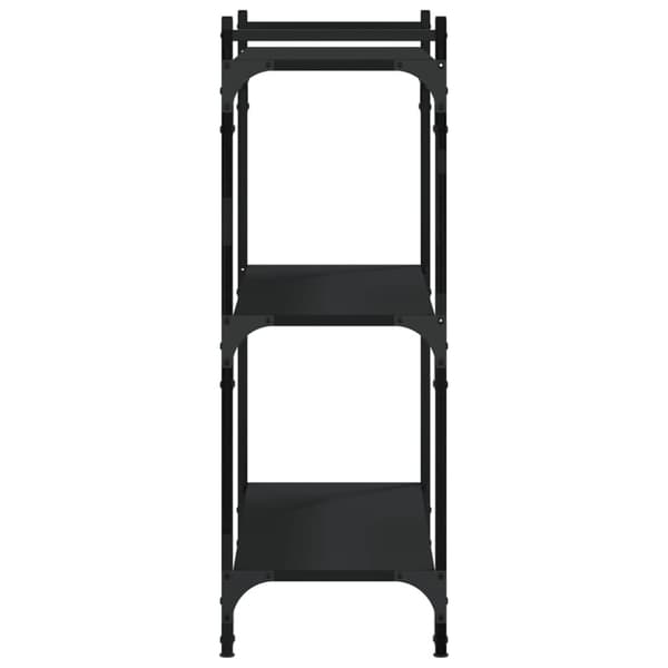 vidaXL bogreol med 3 hylder 80x30x86 cm konstrueret træ sort