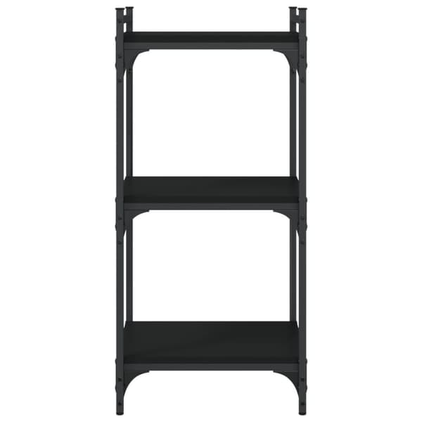 vidaXL bogreol med 3 hylder 40x30x86 cm konstrueret træ sort