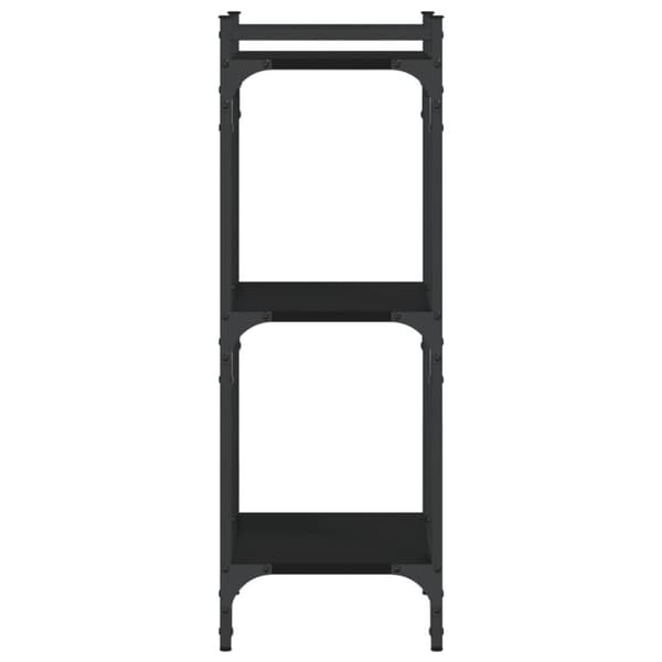 vidaXL bogreol med 3 hylder 40x30x86 cm konstrueret træ sort