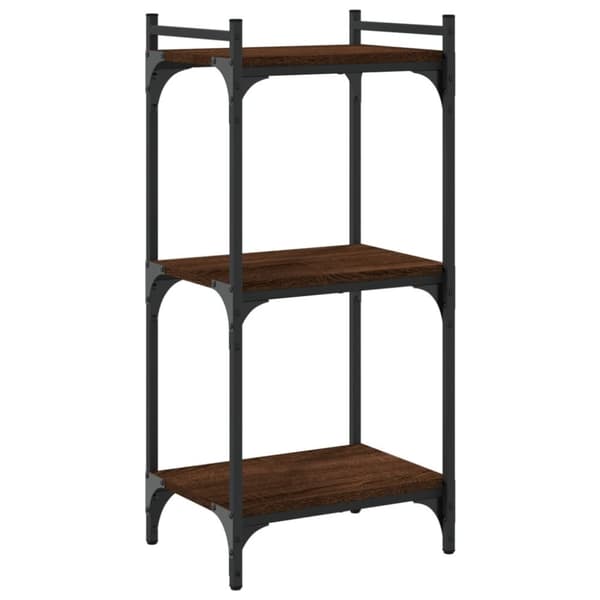 vidaXL bogreol 3 hylder 40x30x86 cm konstrueret træ brun