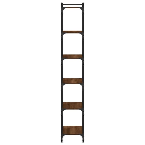vidaXL bogreol 6 hylder 60x30x188 cm konstrueret træ brunt eg