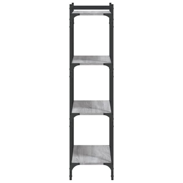 vidaXL bogreol 60x30x120 cm 4 hylder konstrueret træ grå sonoma-eg