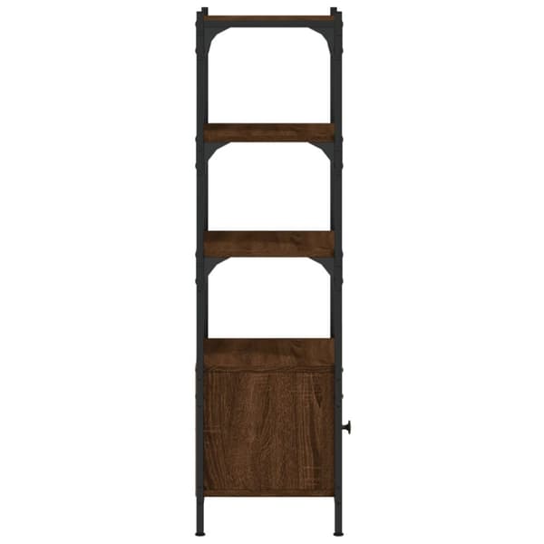 vidaXL bogreol med 3 hylder 41x30x109,5 cm konstrueret træ brun eg