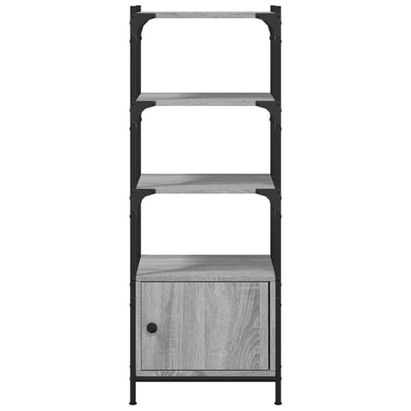 vidaXL bogreol 3 hylder 41x30x109,5 cm konstrueret træ grå sonoma-eg