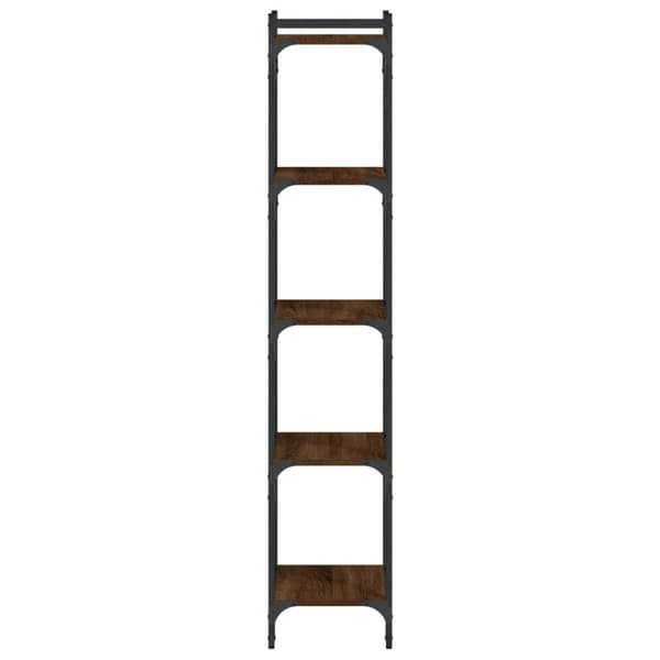 vidaXL bogreol 5 hylder 40x30x154 cm konstrueret træ brunt eg