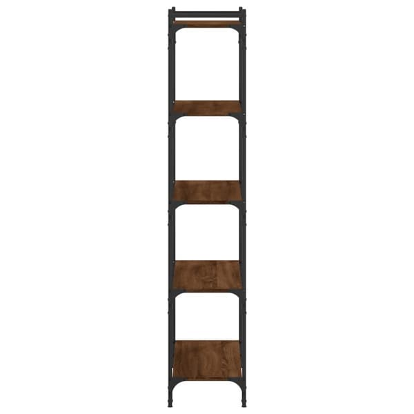 vidaXL Bokhylla 5 hyllplan brun ek 80x30x154 cm konstruerat trä