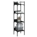 Miniatyrbillede 3 af 11: vidaXL bogreol med 4 hylder 35x30x138,5 cm konstrueret træ sort