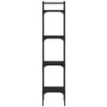 Miniatyrbillede 4 af 11: vidaXL bogreol med 4 hylder 35x30x138,5 cm konstrueret træ sort
