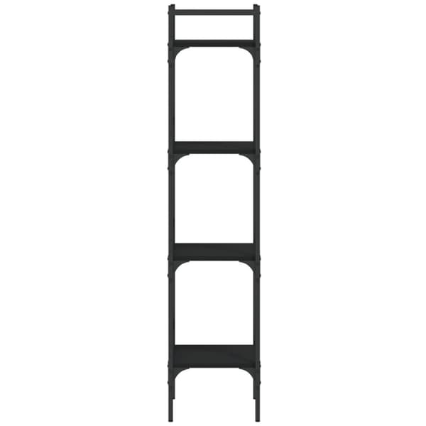 vidaXL bogreol med 4 hylder 35x30x138,5 cm konstrueret træ sort