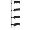 Miniatyrbillede 6 af 11: vidaXL bogreol med 4 hylder 35x30x138,5 cm konstrueret træ sort