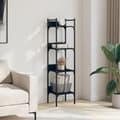 Miniatyrbillede 2 af 11: vidaXL bogreol med 4 hylder 35x30x138,5 cm konstrueret træ sort