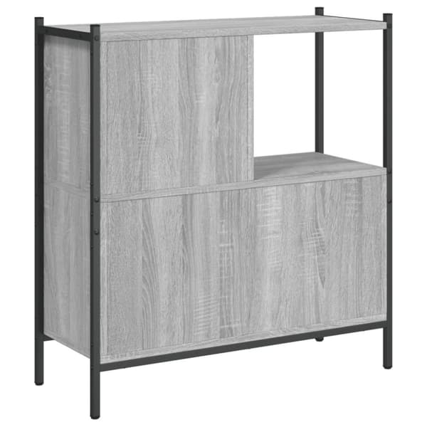 vidaXL bogreol 72x28x77,5 cm konstrueret træ grå sonoma-eg