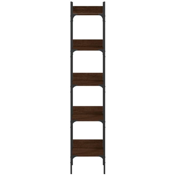 vidaXL bogreol 35x30x174 cm 5 hylder konstrueret træ brunt egetræ