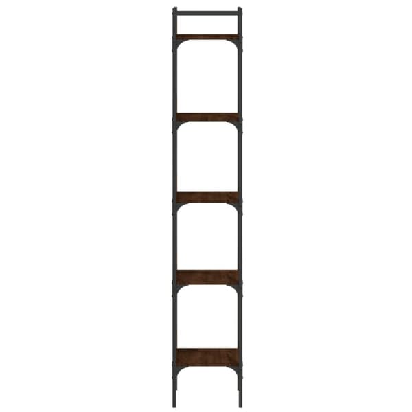vidaXL bogreol 35x30x174 cm 5 hylder konstrueret træ brunt egetræ