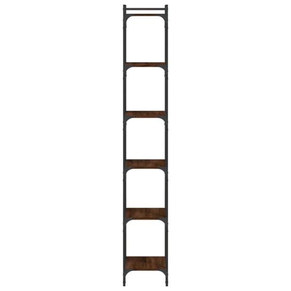 vidaXL bogreol 6 hylder 40x30x188 cm konstrueret træ brunt eg