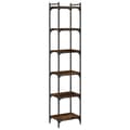 Miniatyrbillede 5 af 10: vidaXL bogreol 6 hylder 40x30x188 cm konstrueret træ røget eg