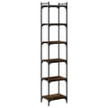 Miniatyrbillede 1 af 10: vidaXL bogreol 6 hylder 40x30x188 cm konstrueret træ røget eg