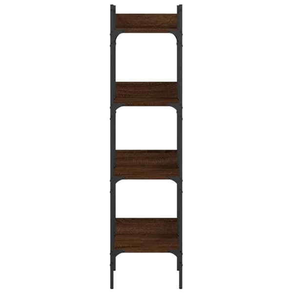 vidaXL Bokhylle 4 etasjer brun eik 35x30x138,5 cm konstruert tre