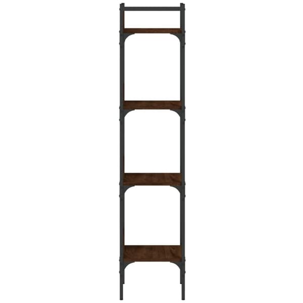 vidaXL Bokhylle 4 etasjer brun eik 35x30x138,5 cm konstruert tre