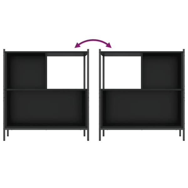 vidaXL bogreol 72x28x77,5 cm konstrueret træ sort