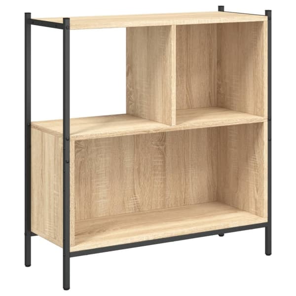 vidaXL bogreol 72x28x77,5 cm konstrueret træ sonoma-eg