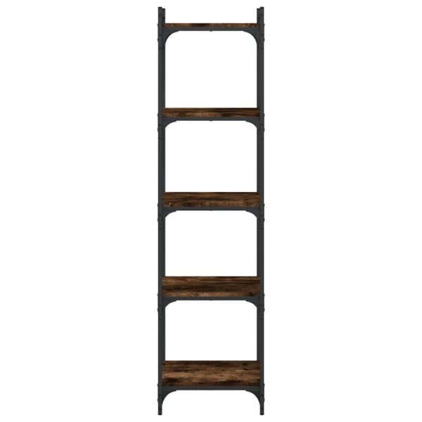 vidaXL bogreol 5 hylder 40x30x154 cm konstrueret træ røget eg
