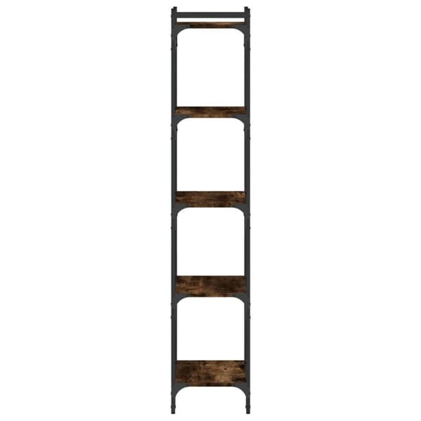 vidaXL bogreol 5 hylder 40x30x154 cm konstrueret træ røget eg