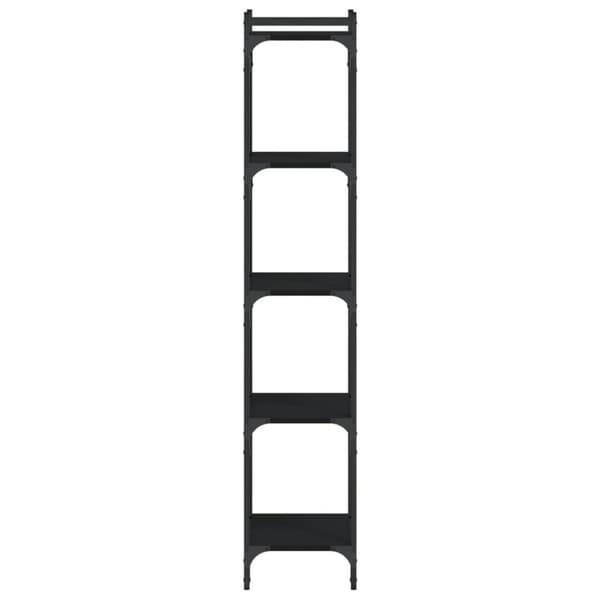 vidaXL bogreol med 5 hylder 40x30x154 cm konstrueret træ sort