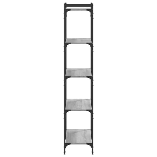 vidaXL bogreol 80x30x154 cm 5 hylder konstrueret træ grå sonoma-eg