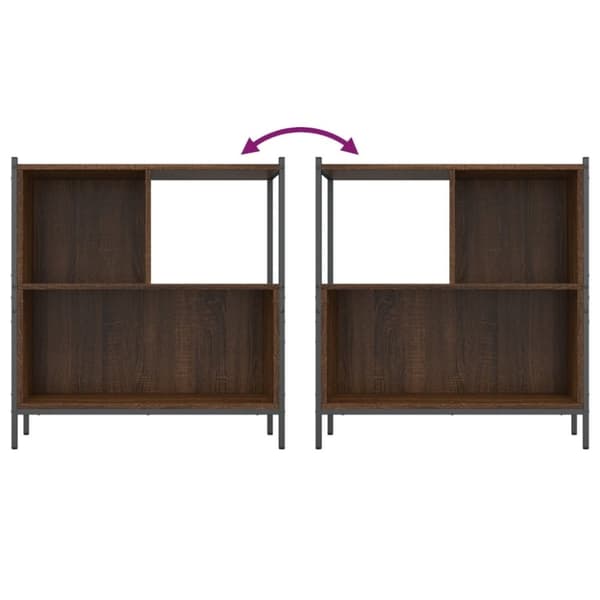 vidaXL Bokhylla brun ek 72x28x77,5 cm konstruerat trä