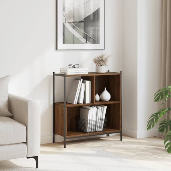 vidaXL Bokhylla brun ek 72x28x77,5 cm konstruerat trä