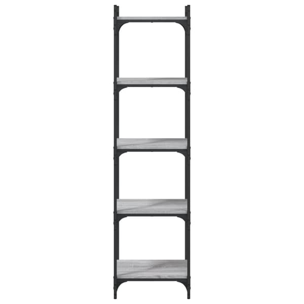 vidaXL bogreol 40x30x154 cm 5 hylder konstrueret træ grå sonoma-eg