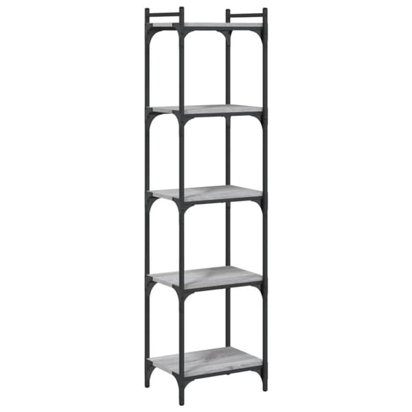 vidaXL bogreol 40x30x154 cm 5 hylder konstrueret træ grå sonoma-eg