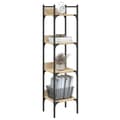 Miniatyrbillede 3 af 11: vidaXL bogreol med 4 hylder 35x30x138,5 cm konstrueret træ sonoma-eg