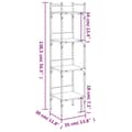 Miniatyrbillede 9 af 11: vidaXL bogreol med 4 hylder 35x30x138,5 cm konstrueret træ sonoma-eg