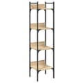 Miniatyrbillede 1 af 11: vidaXL bogreol med 4 hylder 35x30x138,5 cm konstrueret træ sonoma-eg