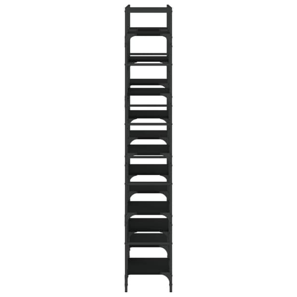 vidaXL bogreol 127,5x28,5x172,5 cm konstrueret træ sort