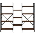 Miniatyrbillede 4 af 11: vidaXL bogreol 160x28,5x136,5 cm konstrueret træ brun egetræsfarve