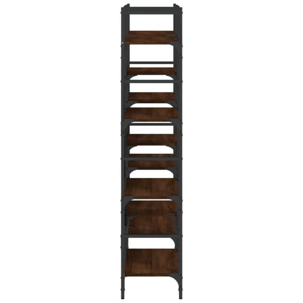 vidaXL bogreol 160x28,5x136,5 cm konstrueret træ brun egetræsfarve