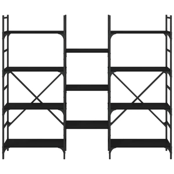 vidaXL bogreol 160x28,5x136,5 cm konstrueret træ sort
