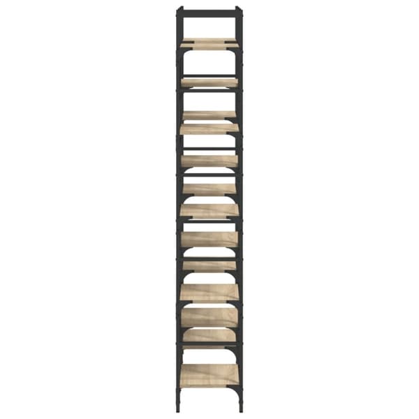 vidaXL bogreol 127,5x28,5x172,5 cm konstrueret træ sonoma-eg