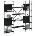 Miniatyrbillede 3 af 11: vidaXL bogreol 155,5x24x166,5 cm konstrueret træ sort