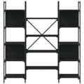 Miniatyrbillede 4 af 11: vidaXL bogreol 155,5x24x166,5 cm konstrueret træ sort