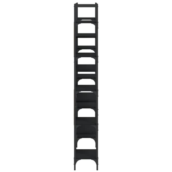 vidaXL bogreol 155,5x24x166,5 cm konstrueret træ sort