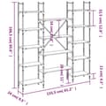 Miniatyrbillede 9 af 11: vidaXL bogreol 155,5x24x166,5 cm konstrueret træ sort