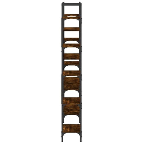 vidaXL bogreol 155,5x24x166,5 cm konstrueret træ røget egetræsfarve
