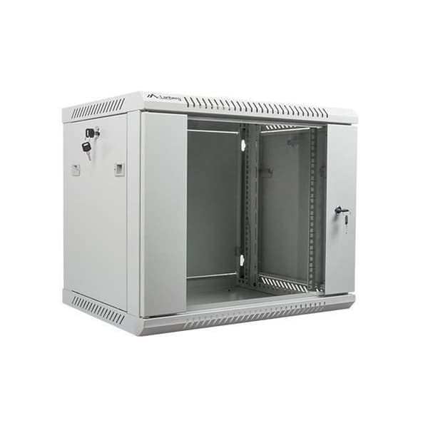 19" väggställ - Lanberg - WF01-6409-10S - 9U - 600x450mm - Grå - Självmonterande