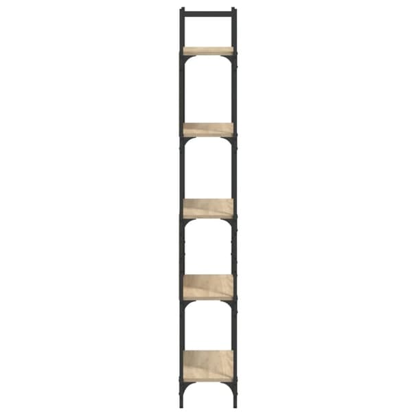 vidaXL bogreol 60,5x24x166,5 cm 5 hylder konstrueret træ sonoma-eg