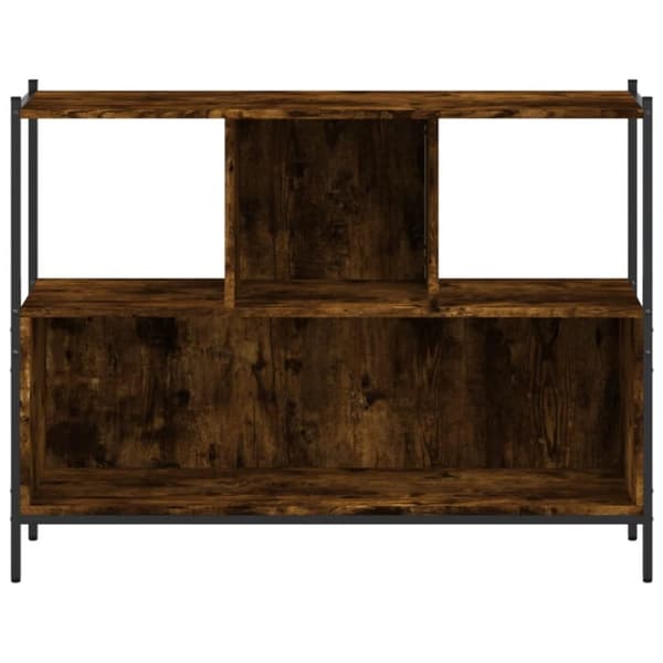 vidaXL Bokhylla rökfärgad ek 102x28x77,5 cm konstruerat trä